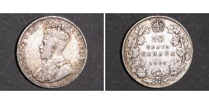 50 Цент Канада Срібло Георг V (1865-1936)