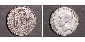 50 Цент Канада Срібло Георг VI (1895-1952)