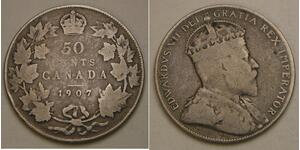 50 Цент Канада Срібло Едвард VII (1841-1910)