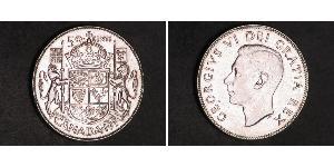 50 Цент Канада Срібло Георг VI (1895-1952)