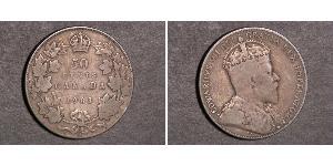 50 Цент Канада Срібло Едвард VII (1841-1910)