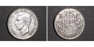 50 Цент Канада Срібло Георг VI (1895-1952)