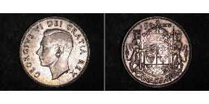50 Цент Канада Срібло Георг VI (1895-1952)