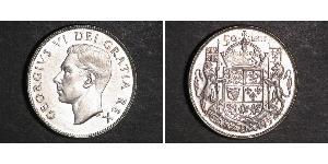 50 Цент Канада Срібло Георг VI (1895-1952)