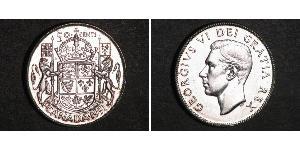 50 Цент Канада Срібло Георг VI (1895-1952)
