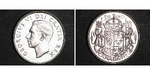 50 Цент Канада Срібло Георг VI (1895-1952)