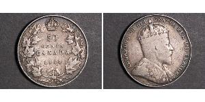 50 Цент Канада Срібло Едвард VII (1841-1910)