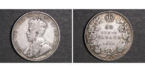 50 Цент Канада Срібло Георг V (1865-1936)