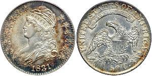50 Цент США (1776 - ) Срібло 