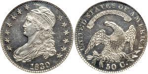 50 Цент США (1776 - ) Срібло 