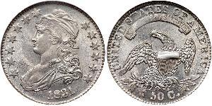50 Цент США (1776 - ) Срібло 