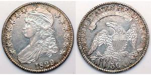 50 Цент США (1776 - ) Срібло 