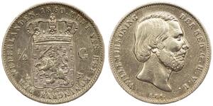 50 Цент / 1/2 Гульден Королевство Нидерланды (1815 - ) Серебро Виллем III