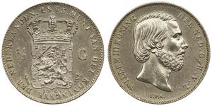 50 Цент / 1/2 Гульден Королівство Нідерланди (1815 - ) Срібло Віллем III