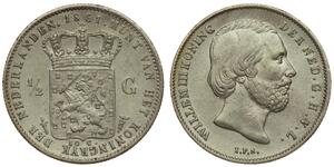 50 Цент / 1/2 Гульден Королівство Нідерланди (1815 - ) Срібло Віллем III