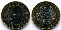 50 Shilling Republic of Austria (1955 - ) Bimetal 
