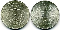 50 Шиллинг Австрийская Республика(1955 - ) Серебро 