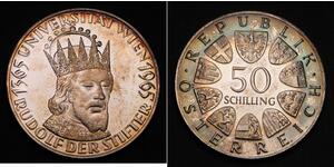 50 Шиллинг Австрийская Республика(1955 - ) Серебро 