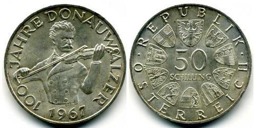 50 Шиллинг Австрийская Республика(1955 - ) Серебро 