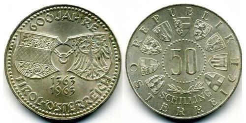 50 Шиллинг Австрийская Республика(1955 - ) Серебро 