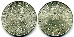 50 Шилінг Австрійська Республіка (1955 - ) Срібло 