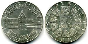 50 Шилінг Австрійська Республіка (1955 - ) Срібло 