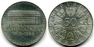50 Шилінг Австрійська Республіка (1955 - ) Срібло 