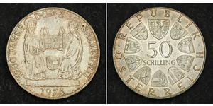 50 Шилінг Австрійська Республіка (1955 - ) Срібло 