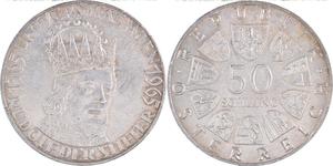 50 Шилінг Австрійська Республіка (1955 - ) Срібло 
