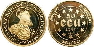 50 Экю Бельгия Золото Карл V император Св. Римской империи  (1500-1558)