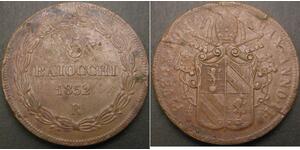 5 Baiocco États pontificaux (752-1870) Cuivre 