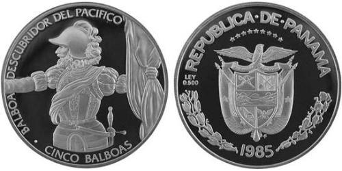 5 Balboa Panama Silber 