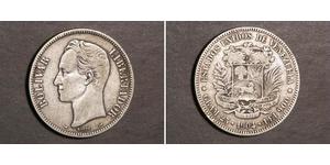 5 Bolivar Venezuela (1811 - ) Silver 