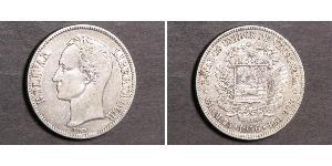 5 Bolivar Venezuela (1811 - ) Silver 