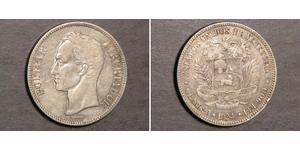 5 Bolivar Venezuela (1811 - ) Silver 