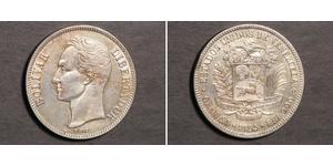 5 Bolivar Venezuela (1811 - ) Silver 