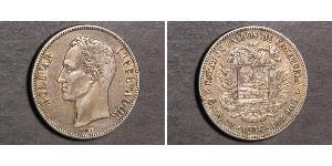 5 Bolivar Venezuela (1811 - ) Silver 