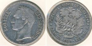 5 Bolivar Venezuela (1811 - ) Silver 