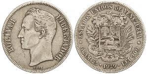 5 Bolivar Venezuela (1811 - ) Silver 