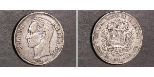 5 Bolivar Venezuela (1811 - ) Silver 