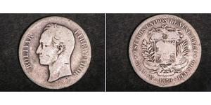 5 Bolivar Venezuela (1811 - ) Silver 