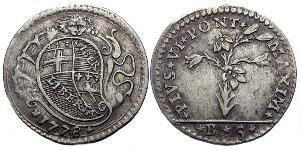 5 Bolognini Kirchenstaat (752-1870) Silber Pius VI ( 1717-1799)