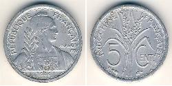 5 Cent Indochina francesa (1887-1954) Aluminio 