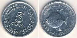 5 Cent Singapore (1965 - ) Aluminium 