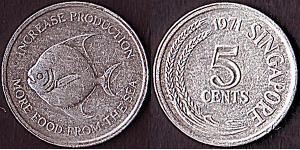 5 Cent Singapore (1965 - ) Aluminium 
