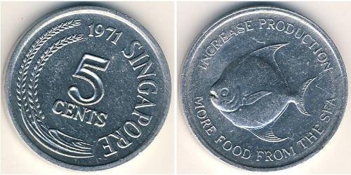 5 Cent Singapour Aluminium 