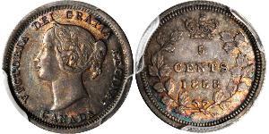 5 Cent Canada Argent Victoria (1819 - 1901)