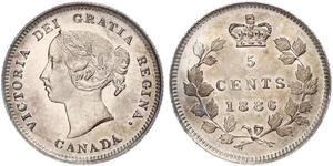 5 Cent Canada Argent Victoria (1819 - 1901)