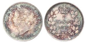5 Cent Canada Argent Victoria (1819 - 1901)