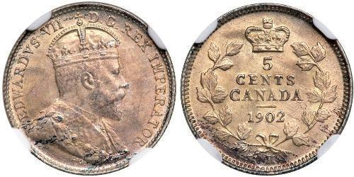 5 Cent Canada Argent Édouard VII (1841-1910)
